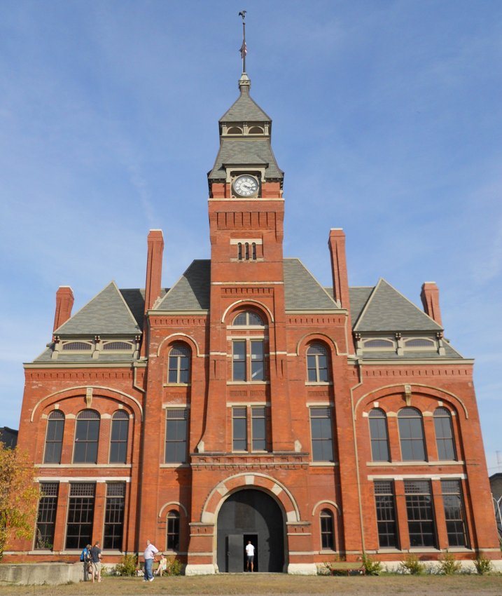 The clock tower of the former Pullman industrial complex in Chicago.