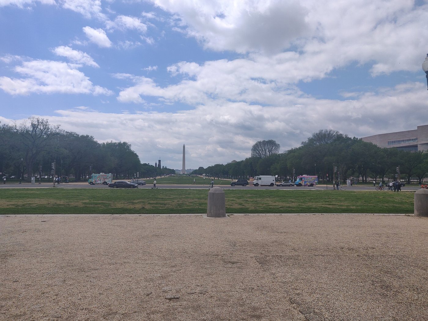 An open view along the National Mall in Washington, DC.