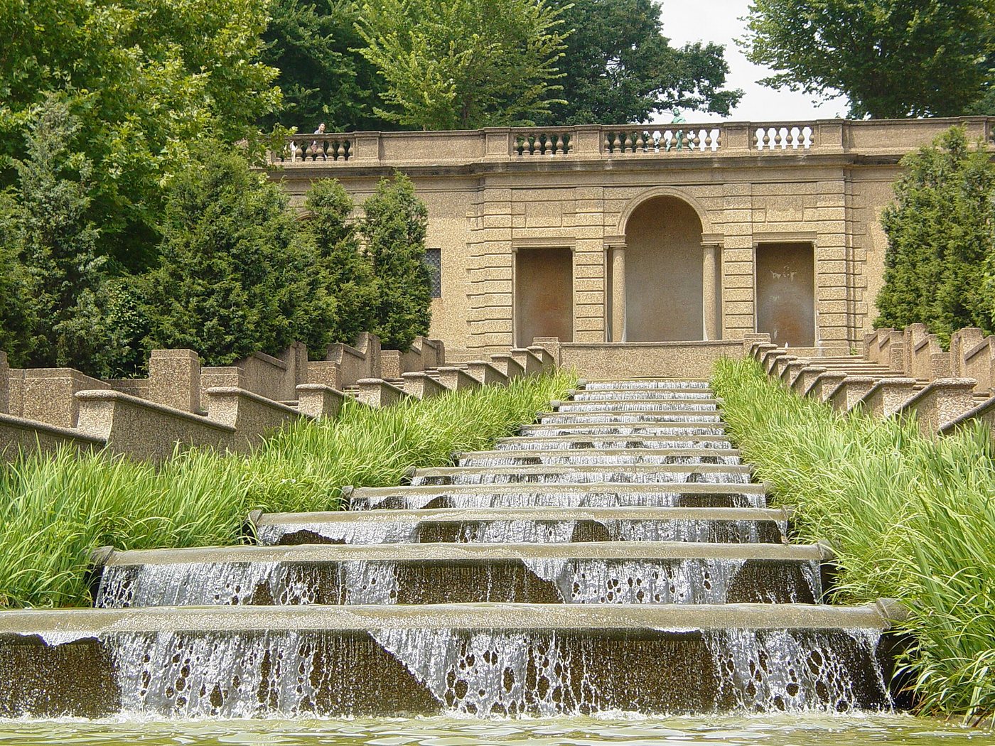 The stepped cascade at Meridian Hill Park in Washington, DC.