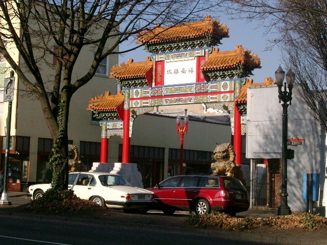 The ceremonial gateway in Portland's Old Town Chinatown.