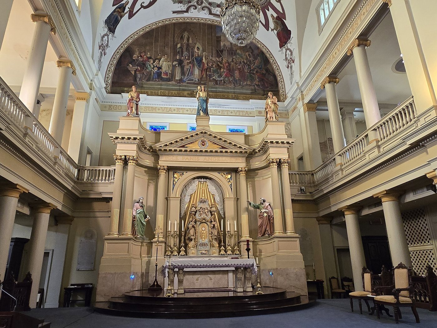 The sanctuary inside St Louis Cathedral in New Orleans.
