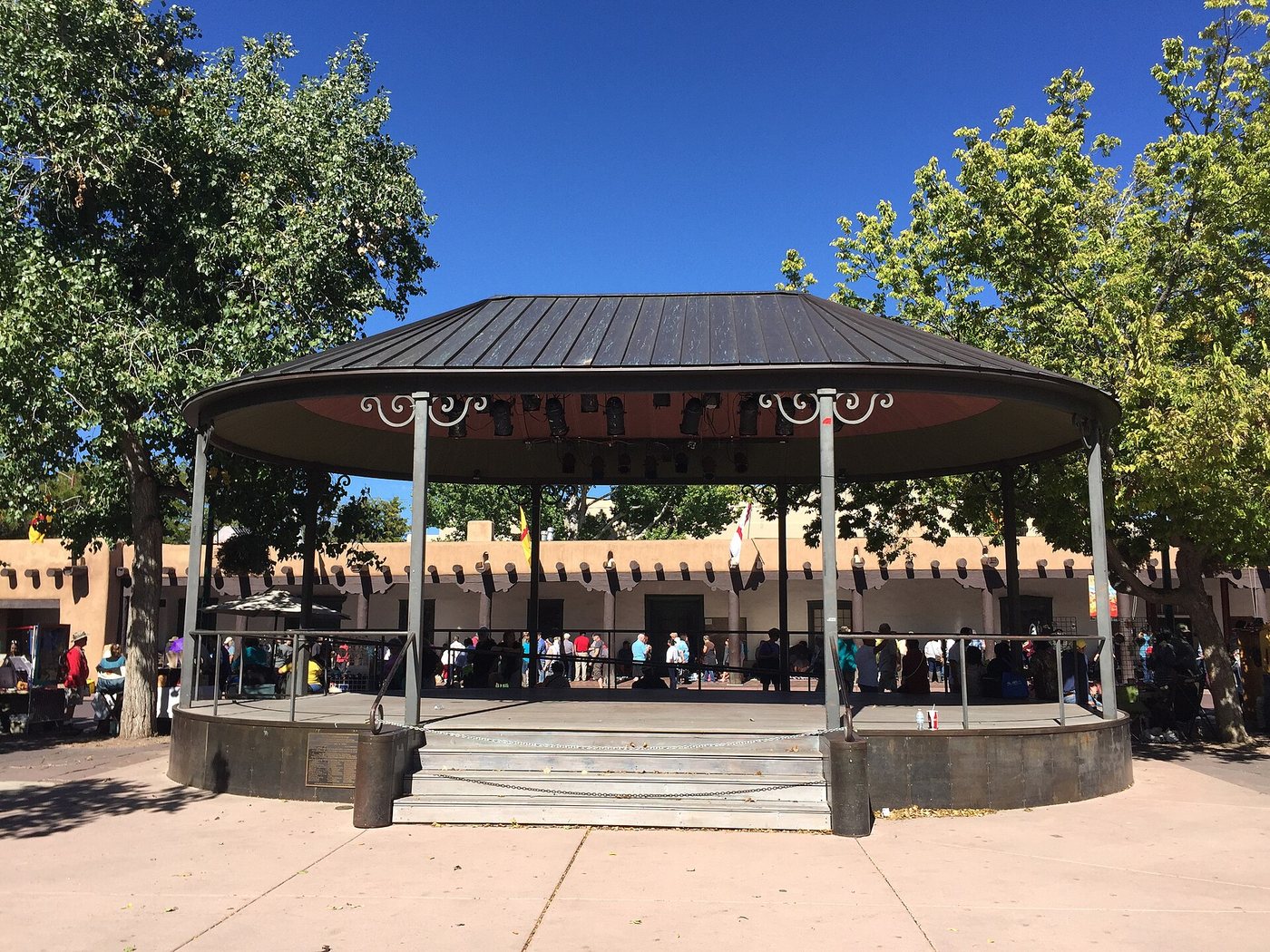 The gazebo in Santa Fe Plaza.