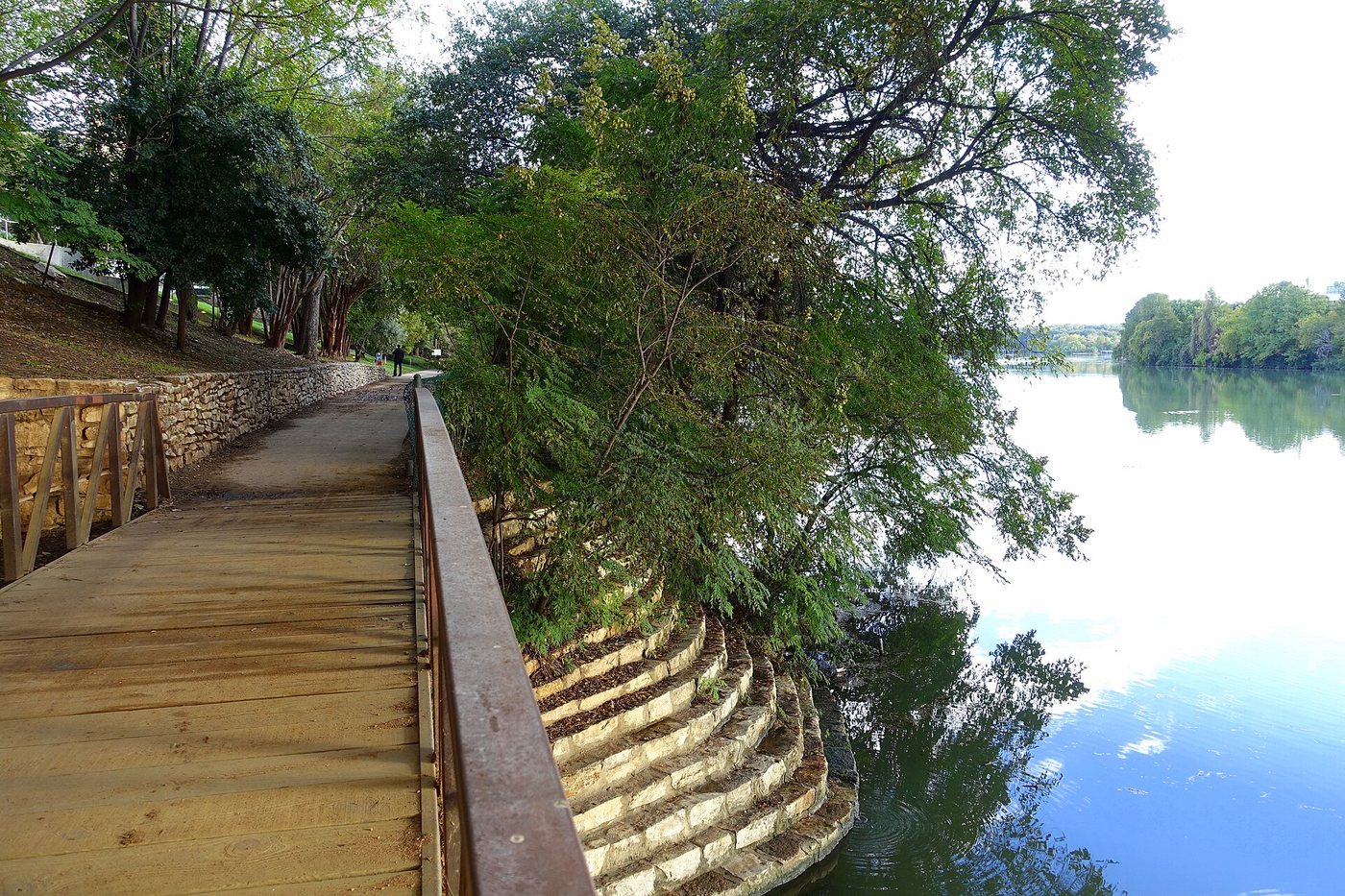 The Butler Trail following the edge of Lady Bird Lake in Austin.