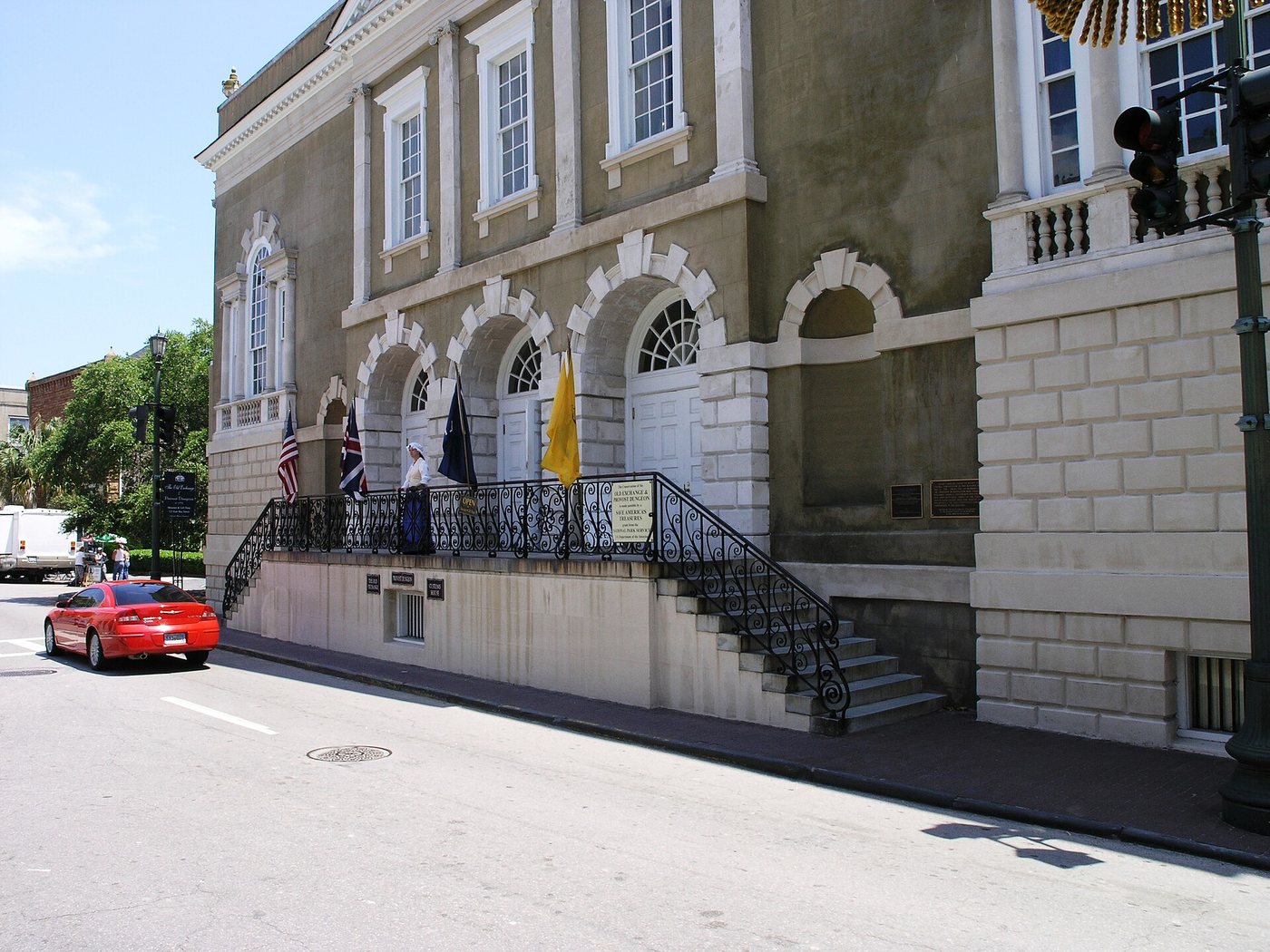 The exterior of Charleston's Old Exchange building.