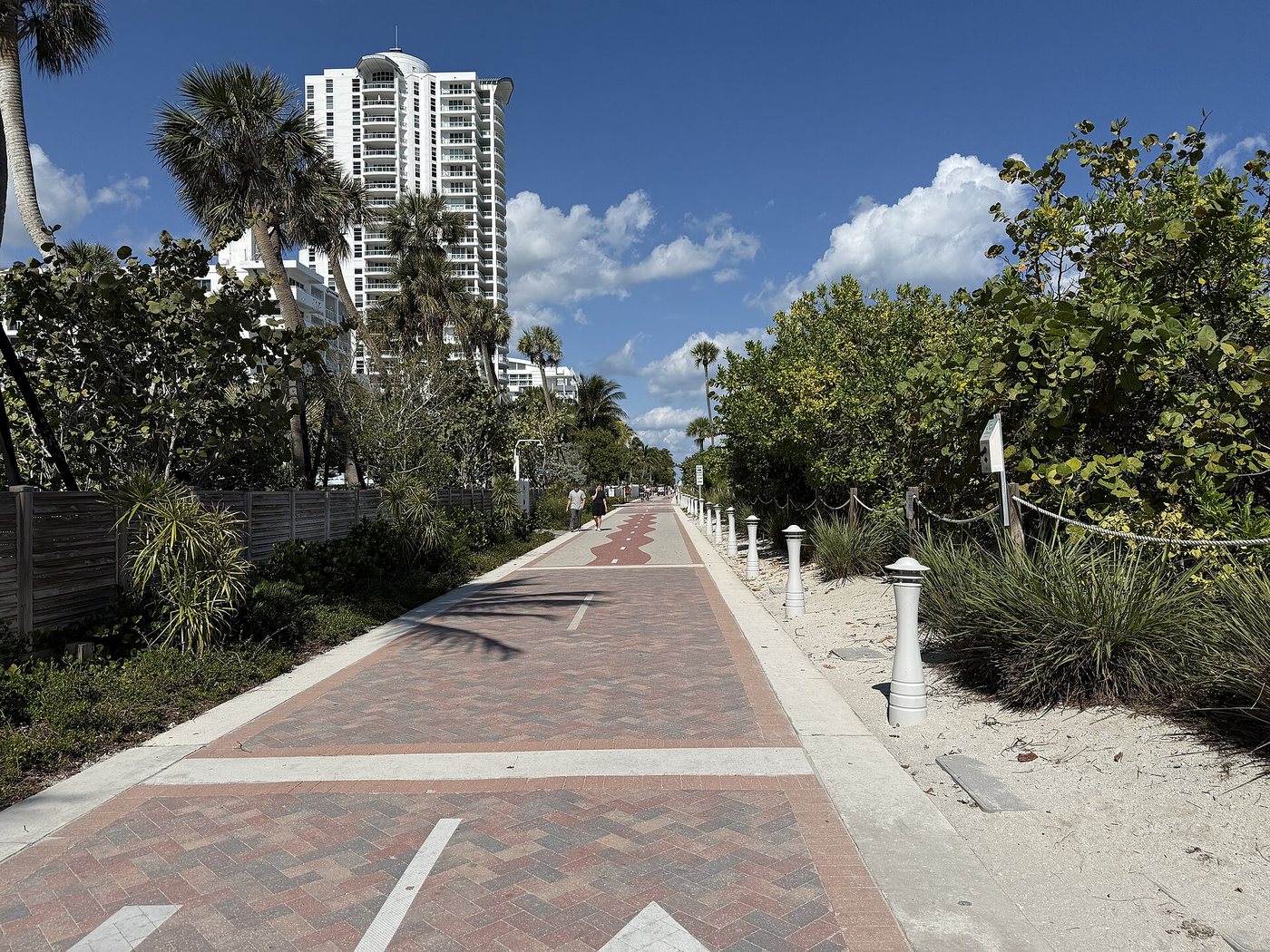 The Miami Beach boardwalk looking north near 40th Street.