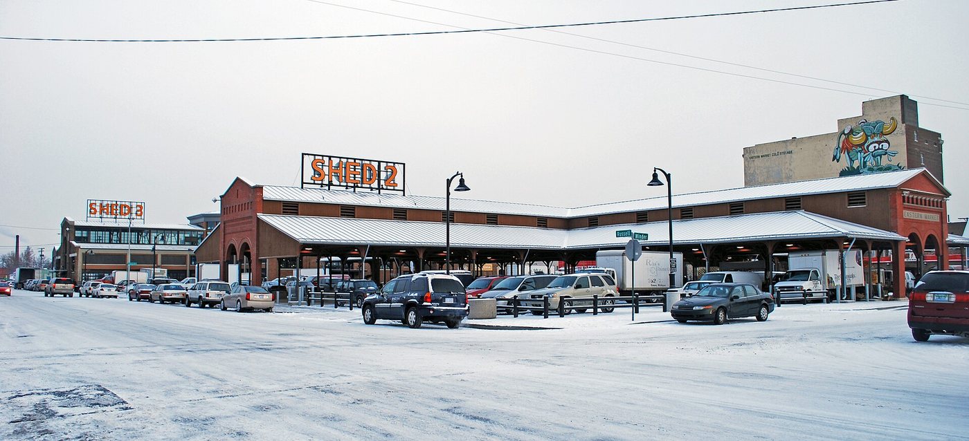 Market sheds at Detroit's Eastern Market.