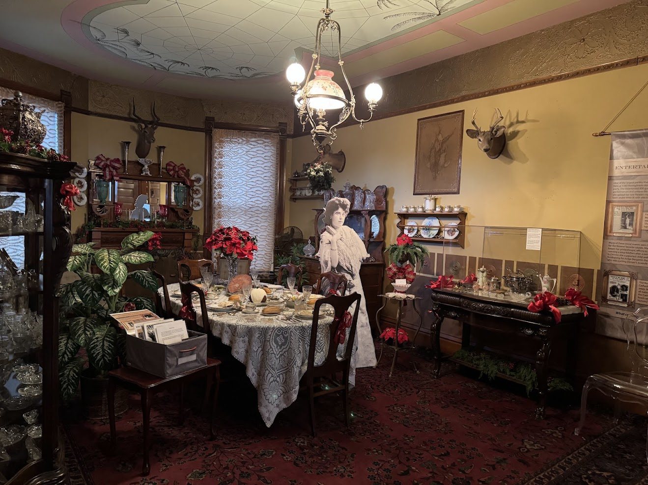 The furnished dining room inside Denver's Molly Brown House.