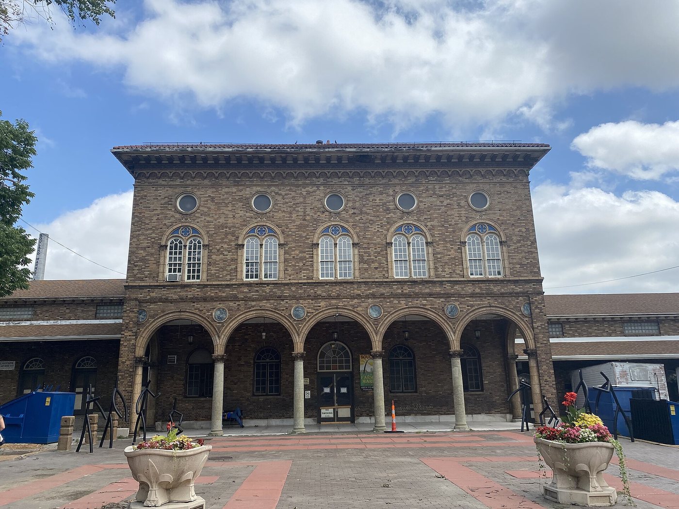 The brick entrance building at Soulard Market in St Louis.