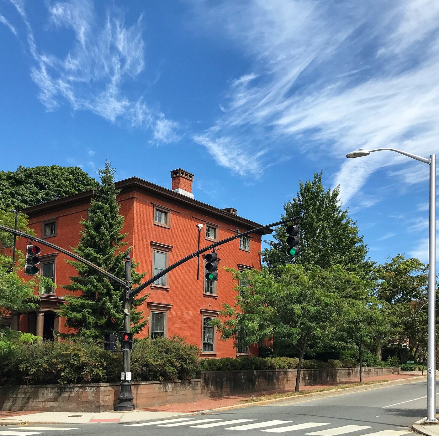 A historic brick building on College Hill in Providence.